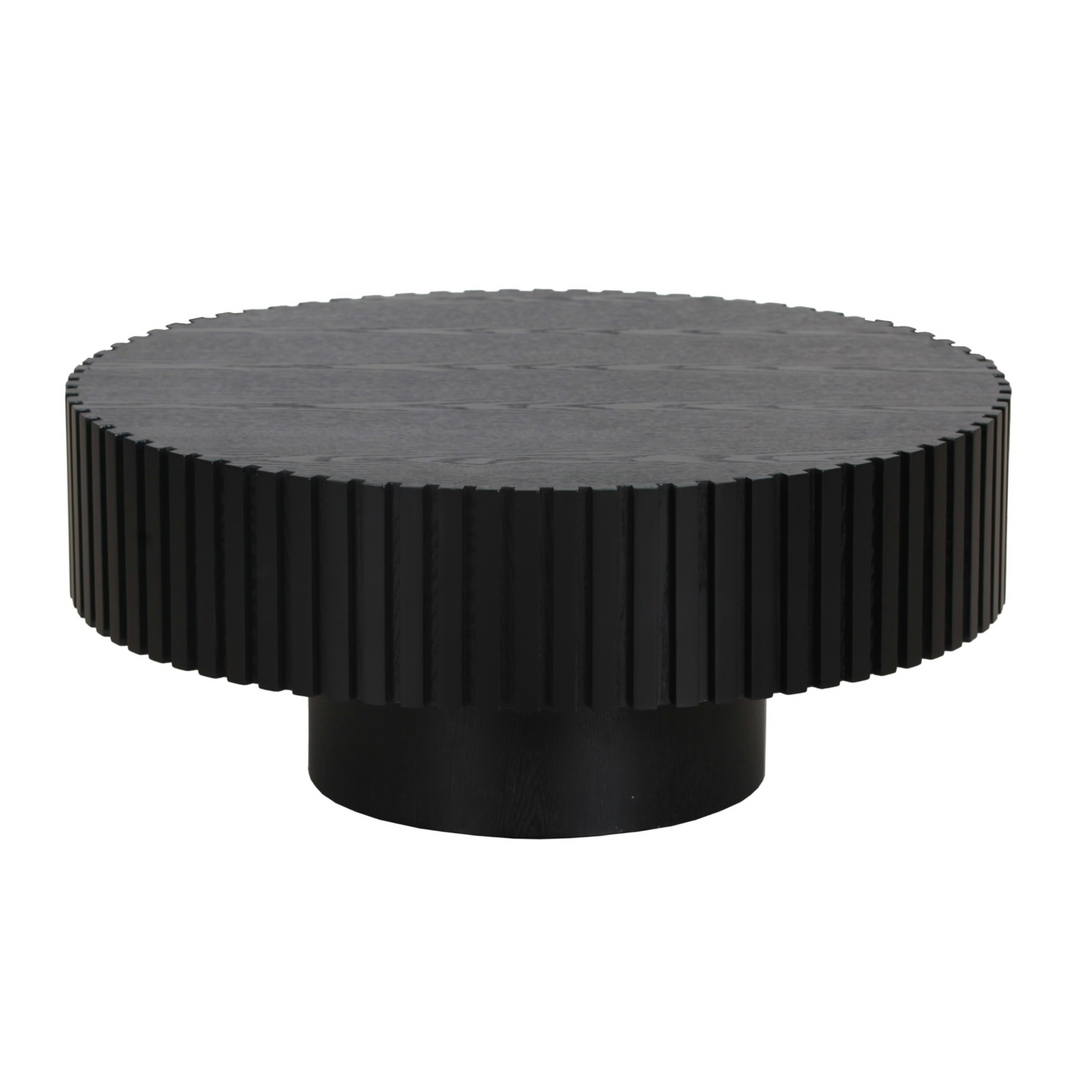 Pierre - Modern Black Ash Small Round Coffee Table