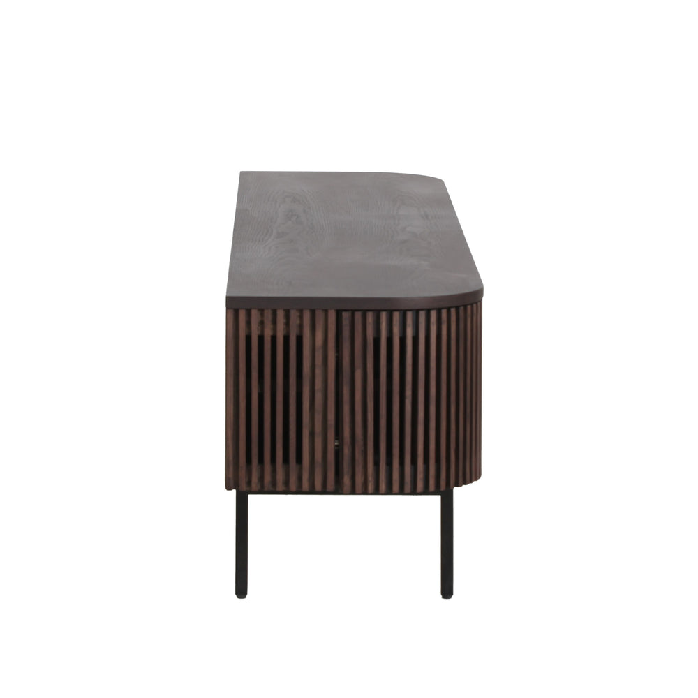 Clifton - Modern Smoked Ash Tall TV Stand - View 3