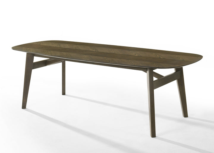 Costello - Mid-Century Modern Wenge Dining Table + 8 Chairs Set
