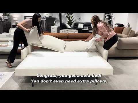 Elisea - Sofa With Sleeper - Beige Fabirc
