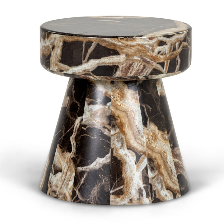 Marlow - Modern Faux Marble End Table Set