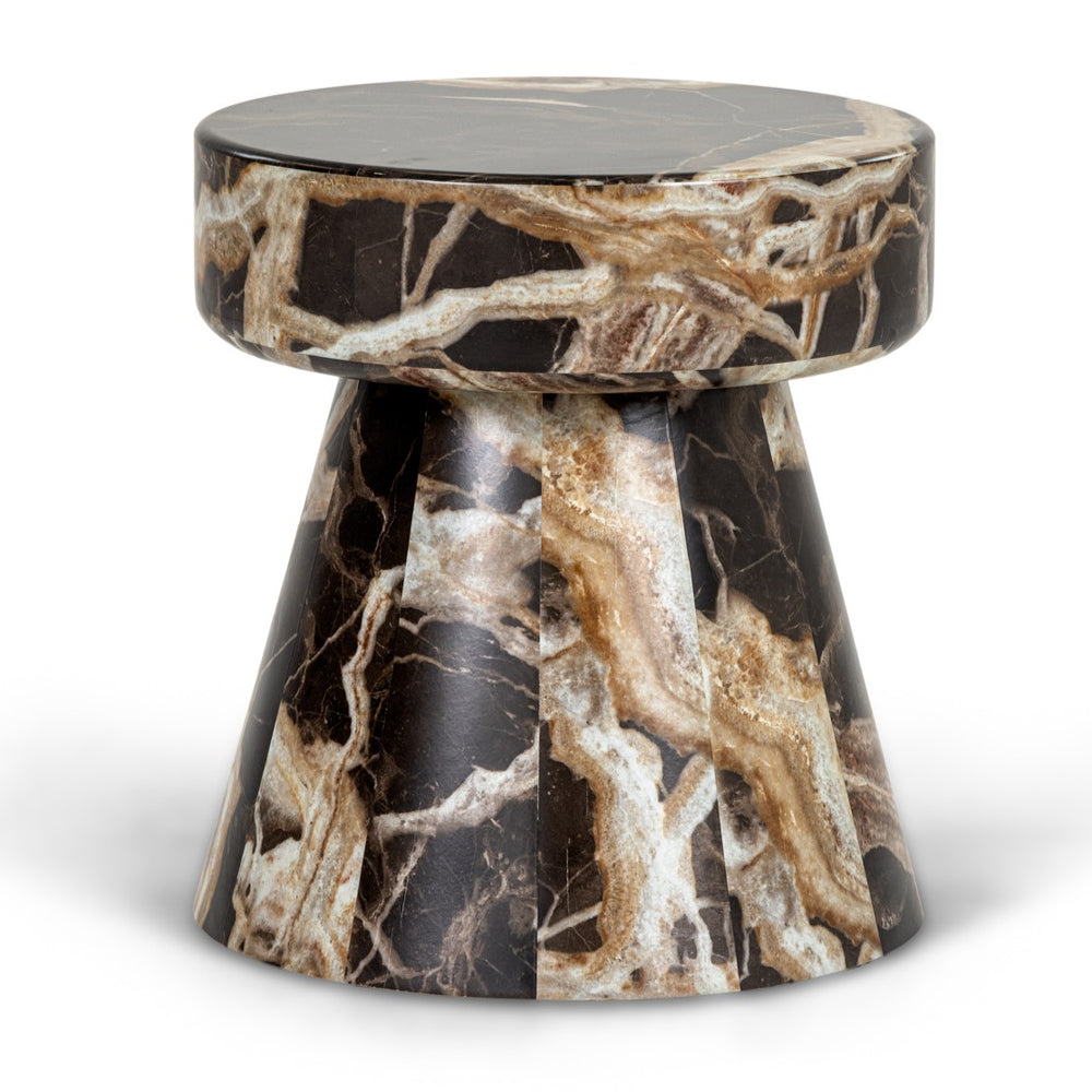 Marlow - Modern Faux Marble End Table Set - View 2