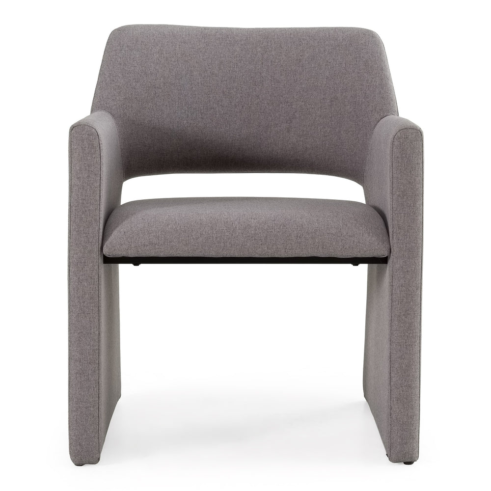 Lasara - Modern Grey Fabric Dining Chair - View 2