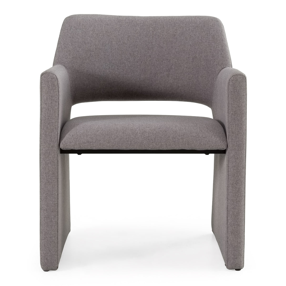 Lasara - Modern Grey Fabric Dining Chair - View 2