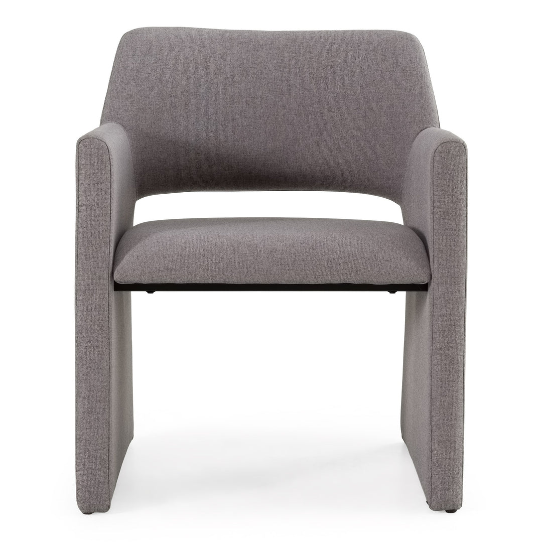 Lasara  Modern Grey Fabric Dining Chair