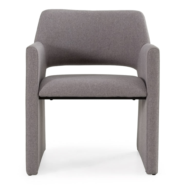 Lasara  Modern Grey Fabric Dining Chair