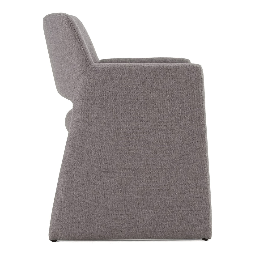 Lasara  Modern Grey Fabric Dining Chair