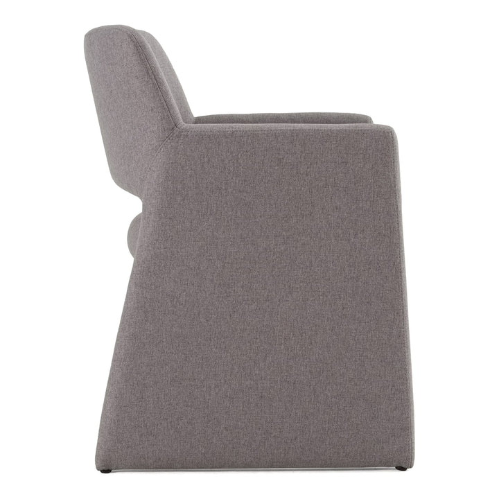 Lasara  Modern Grey Fabric Dining Chair