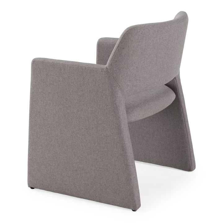 Lasara  Modern Grey Fabric Dining Chair