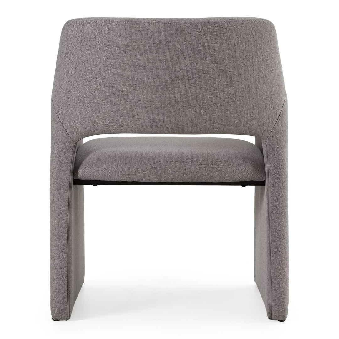 Lasara  Modern Grey Fabric Dining Chair