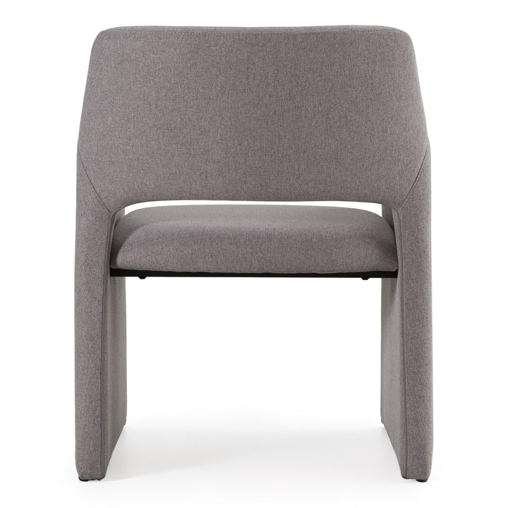 Lasara  Modern Grey Fabric Dining Chair