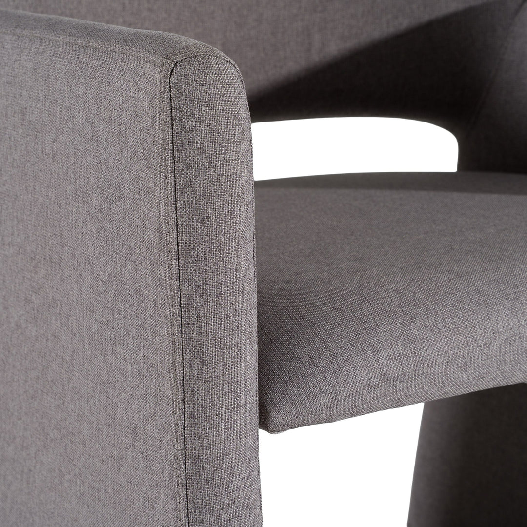 Lasara  Modern Grey Fabric Dining Chair