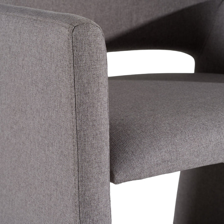 Lasara  Modern Grey Fabric Dining Chair