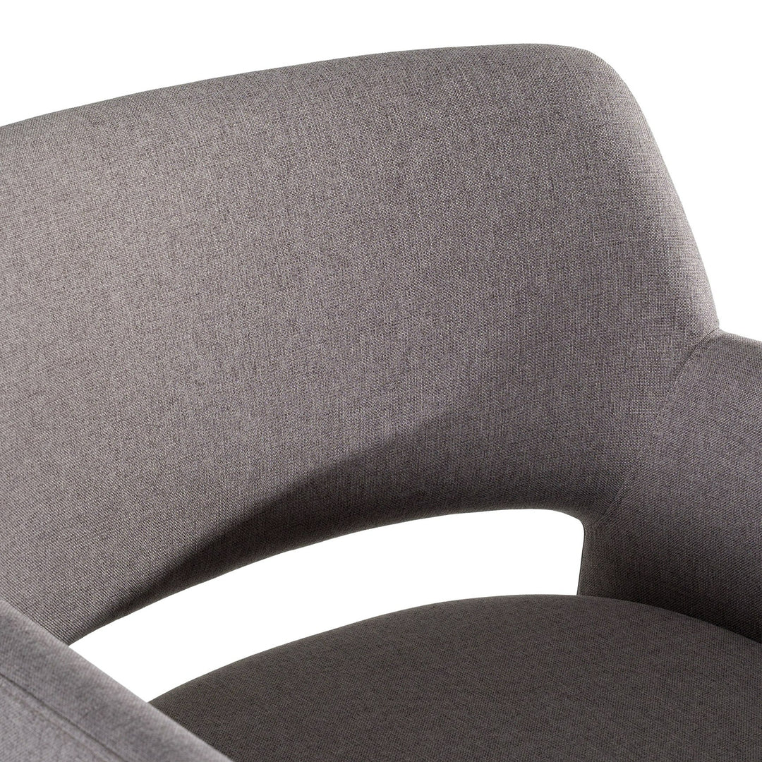 Lasara  Modern Grey Fabric Dining Chair