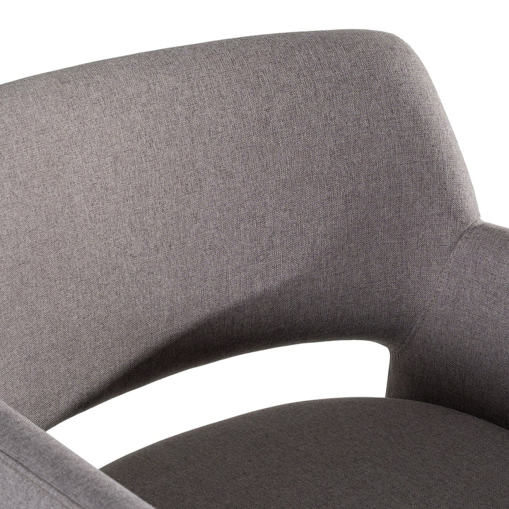 Lasara  Modern Grey Fabric Dining Chair