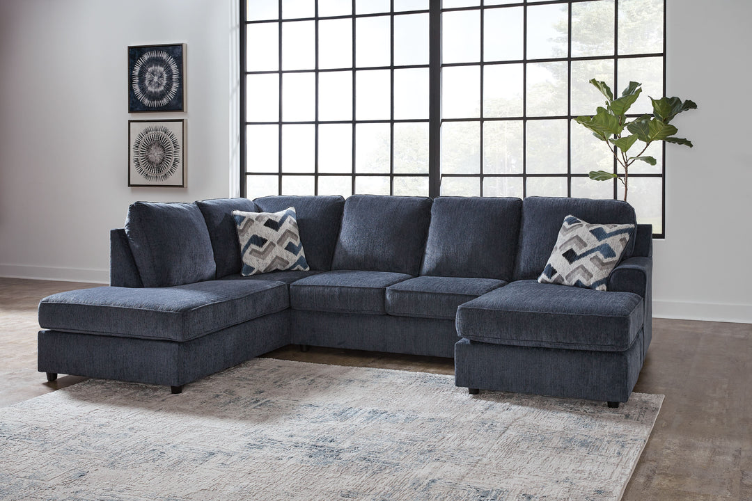 Albar Place - 2-Piece Sectional With Raf Sofa Chaise - Cobalt by Ashley Furniture product image