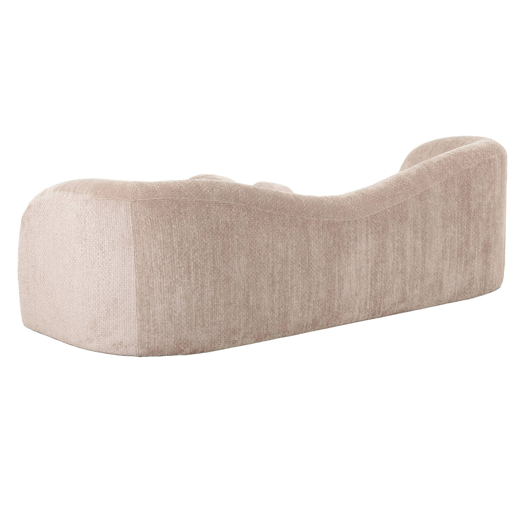 Calico - Contemporary Beige Weave Fabric 3-Seat Sofa