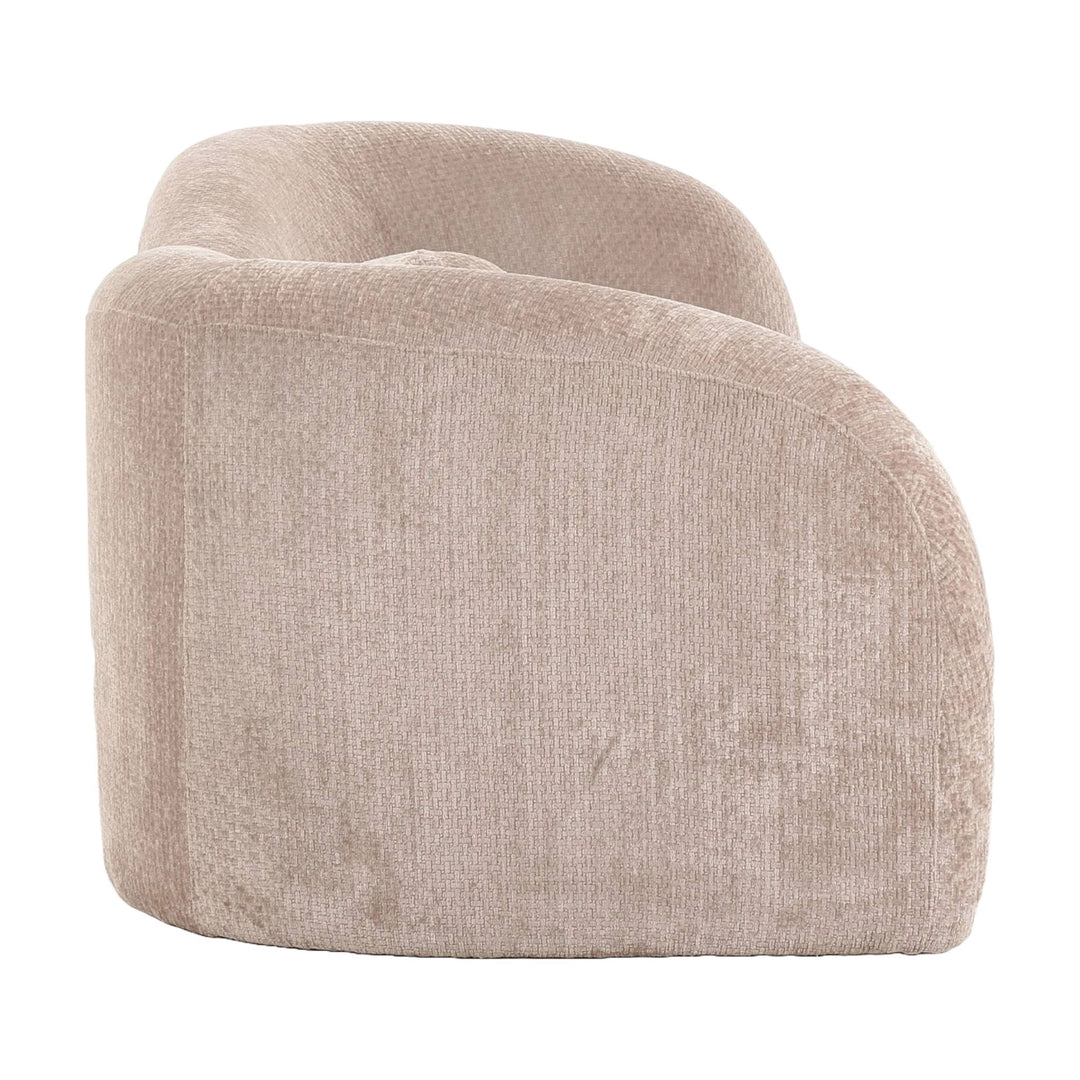 Calico - Contemporary Beige Weave Fabric 3-Seat Sofa