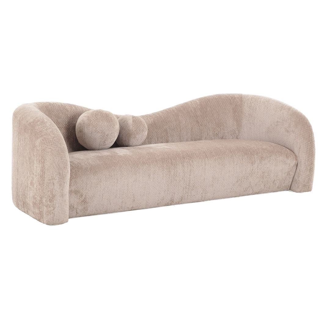 Calico - Contemporary Beige Weave Fabric 3-Seat Sofa