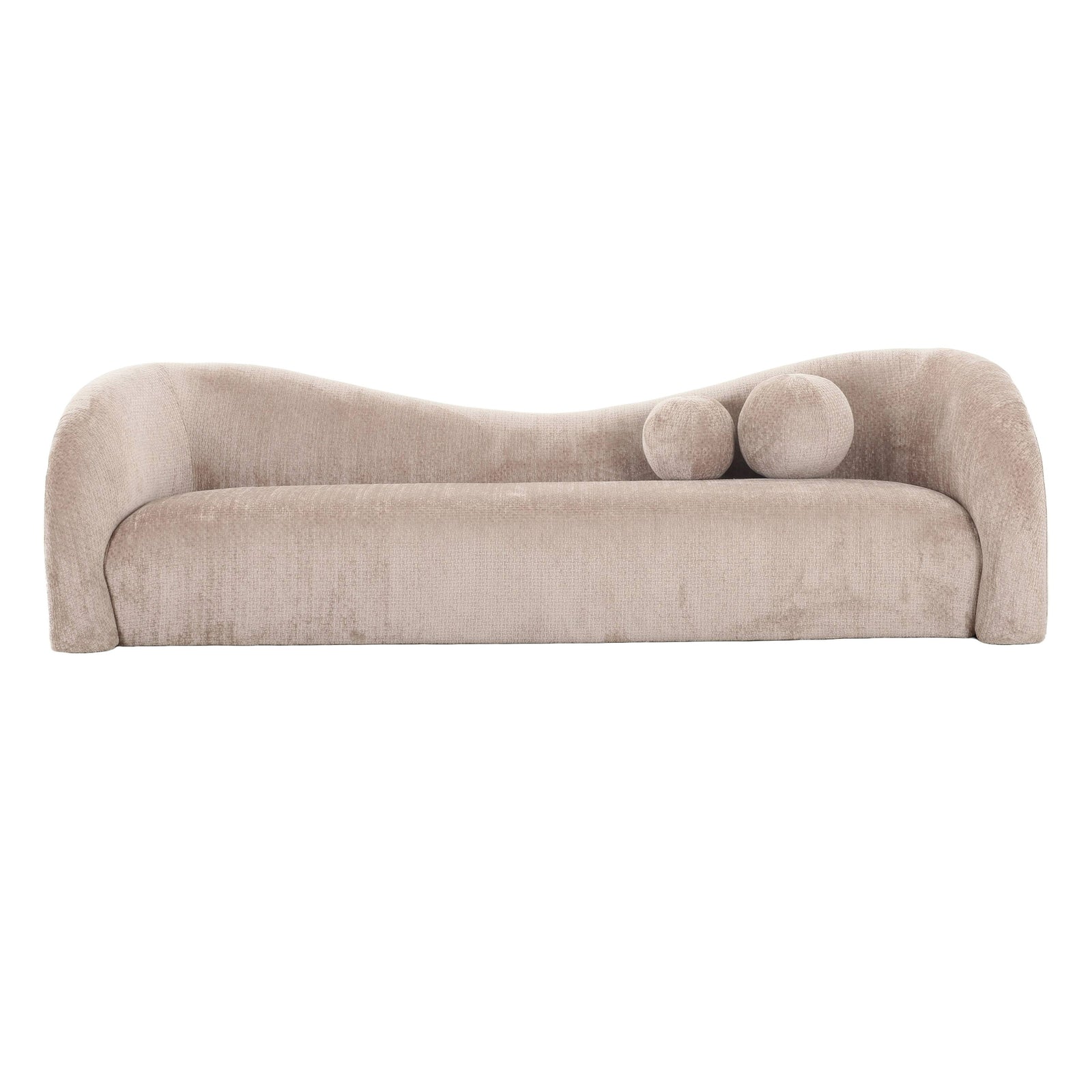 Calico - Contemporary Beige Weave Fabric 4-Seat Sofa