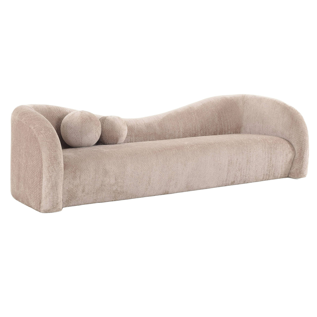Calico - Contemporary Beige Weave Fabric 4-Seat Sofa