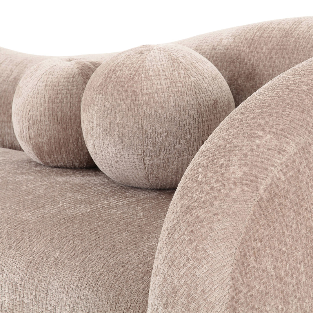 Calico - Contemporary Beige Weave Fabric 3-Seat Sofa