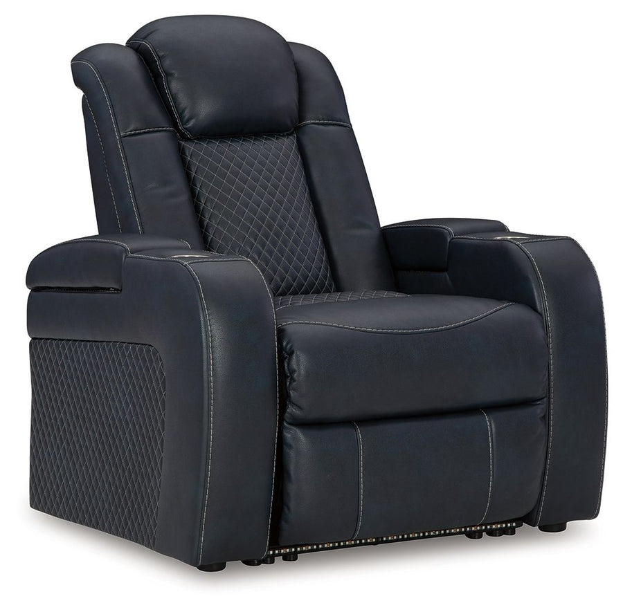 Fyne-Dyme - Power Recliner/Adj Headrest - Sapphire