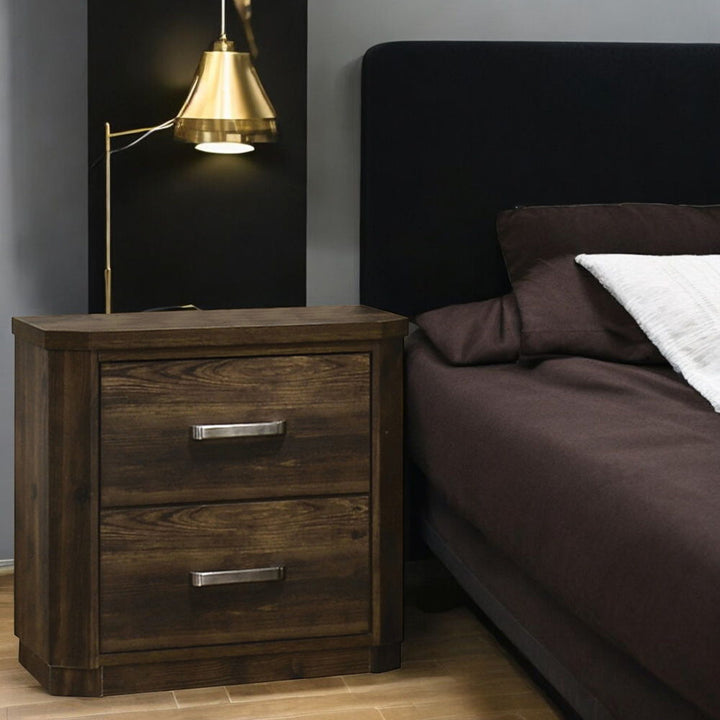 Elettra - Nightstand - Rustic Walnut