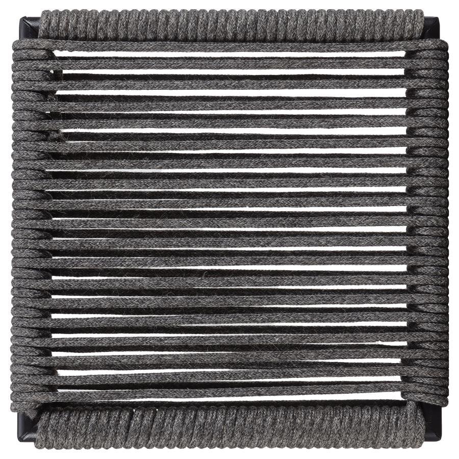Jerome - Woven Rope Stackable Side Chair  - Charcoal