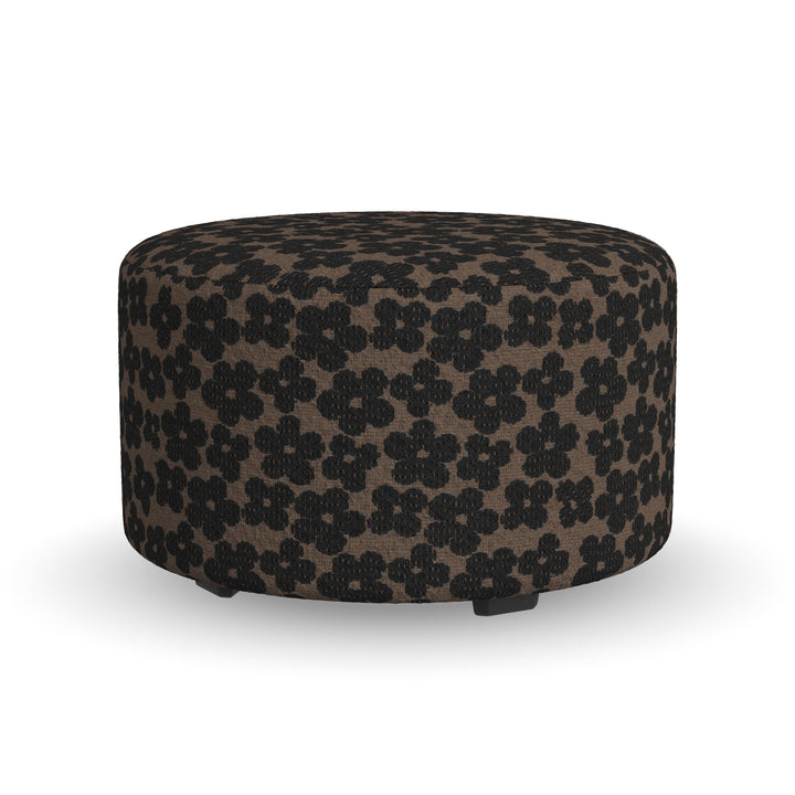 Pouf  Cocktail Ottoman  Black / Dark Brown