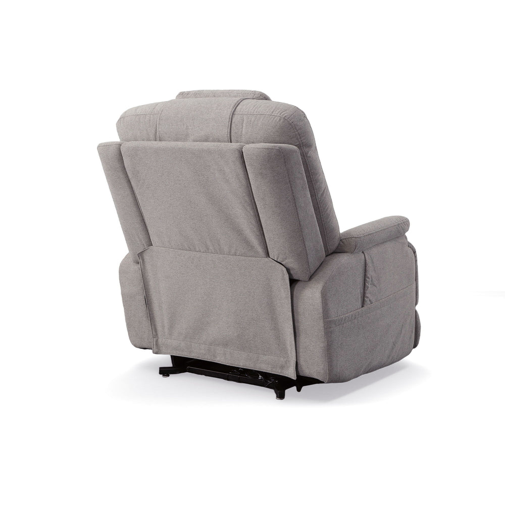 Zecliner Model 1 Fabric Power Sleep Recliner with Power Headrest & Lumbar in Dove