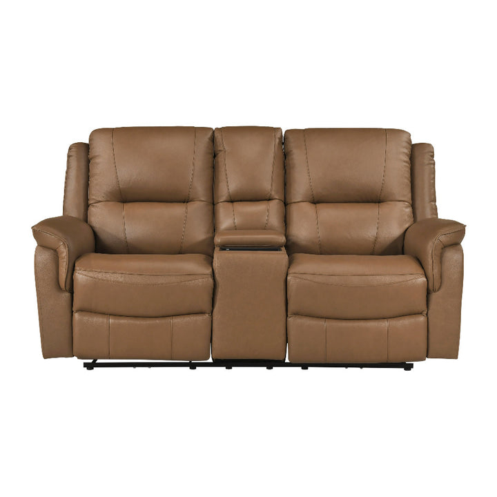 Haven Power Reclining Leather Loveseat with Console