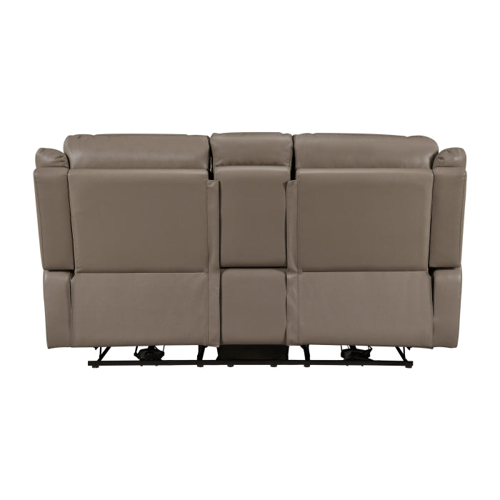 Haven Power Reclining Leather Loveseat with Console