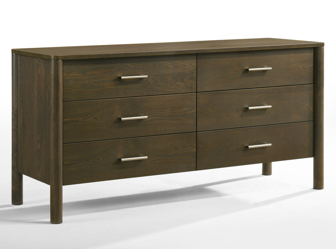 Carolina - Modern Grey Fabric + Wenge Bedroom Set