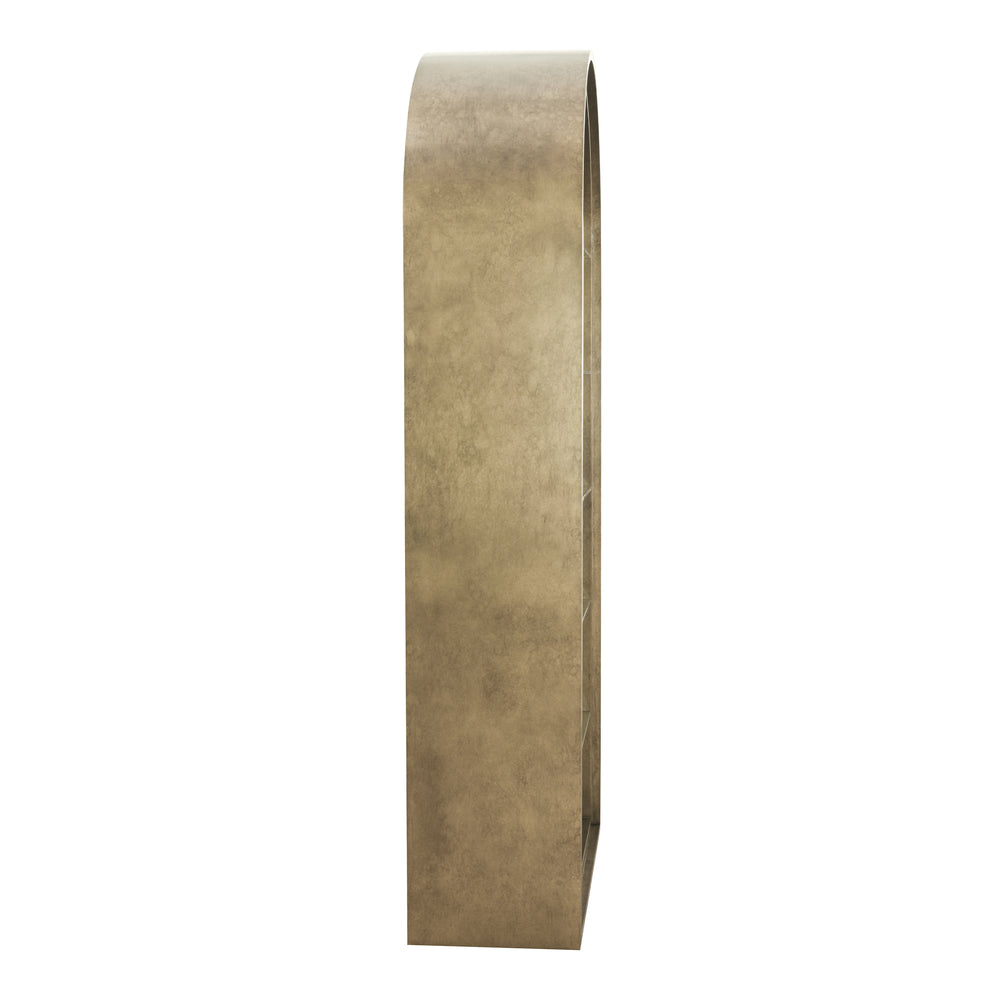 Poise - Modern Antique Brass + Mirror Bookcase - View 9