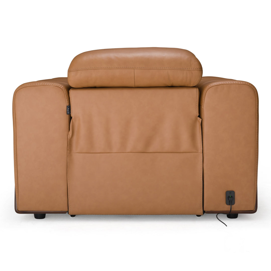 Sandstone - Modern Brown Leather Electric Recliner Chair