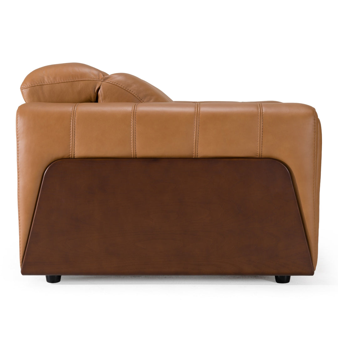 Sandstone - Modern Brown Leather Electric Recliner Chair