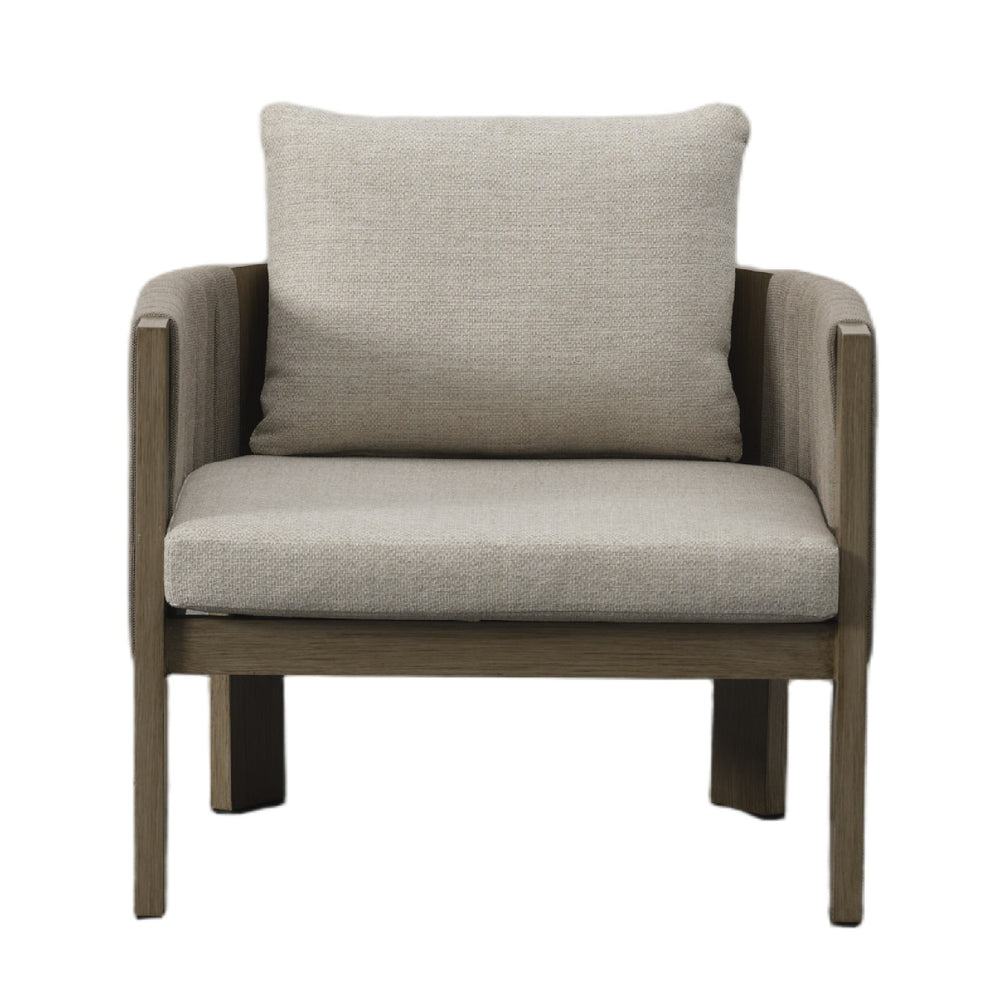 Salvora - Outdoor Beige Fabric & Grey Rope Sofa Set - View 9