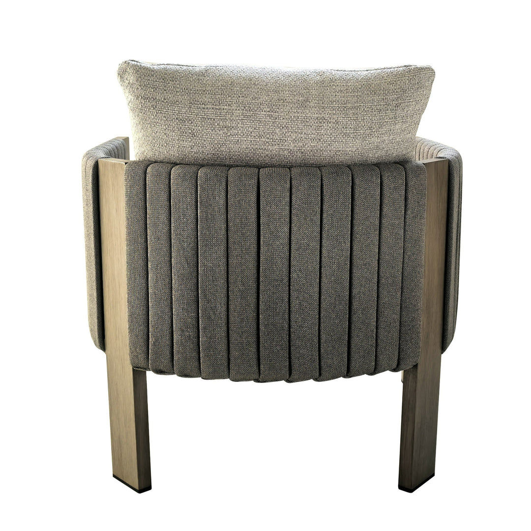 Salvora - Outdoor Beige Fabric & Grey Rope Sofa Set