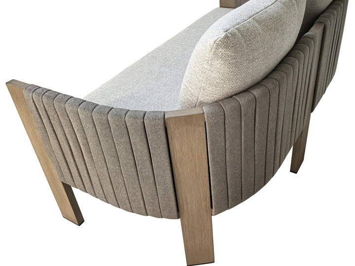 Salvora - Outdoor Beige Fabric &amp; Grey Rope Sofa Set