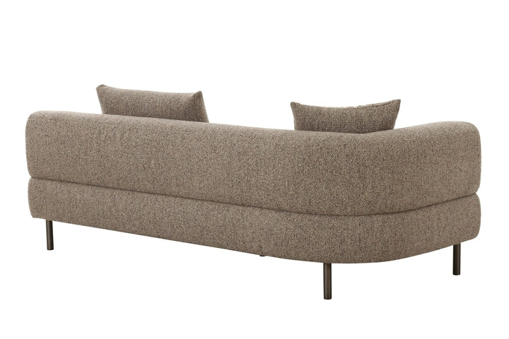 Plume - Modern Brown Fabric Sectional Sofa