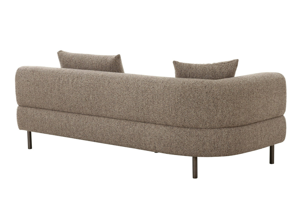 Plume - Modern Brown Fabric Sectional Sofa - View 5