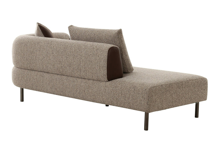 Plume - Modern Brown Fabric Sectional Sofa