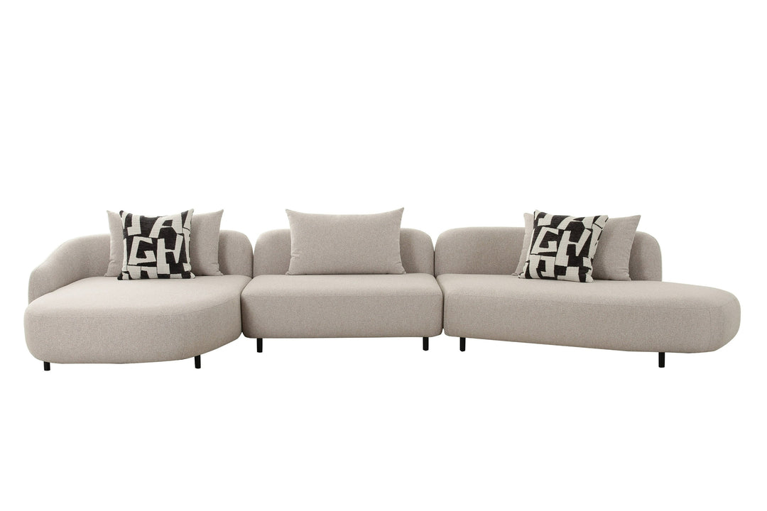 Marge - Contemporary Beige Sectional Sofa