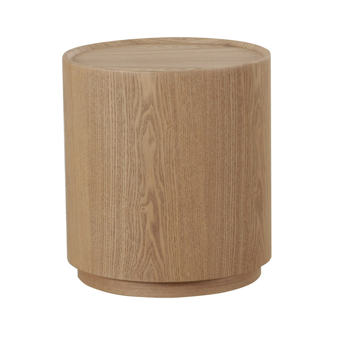 Quillen  Modern Natural Ash Round End Table