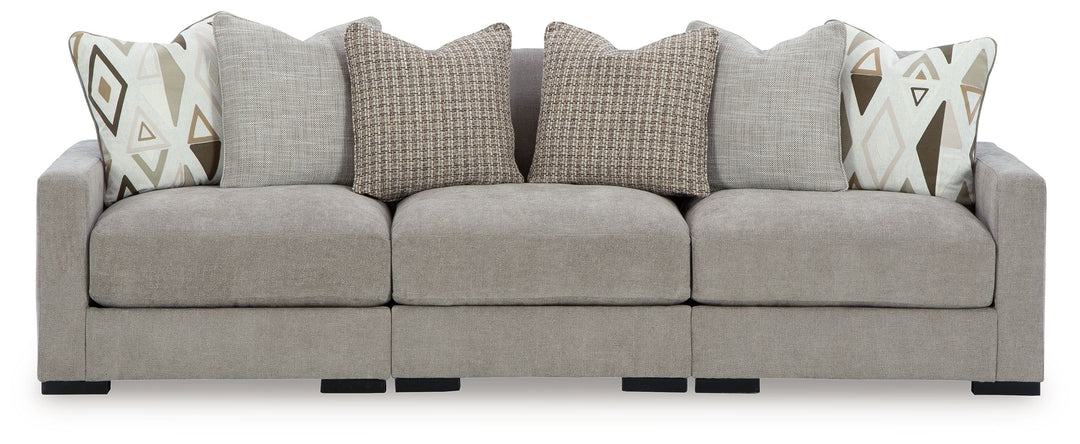 Aslan Court - 3-Piece Sofa Sectional - Pebble by Ashley Furniture product image