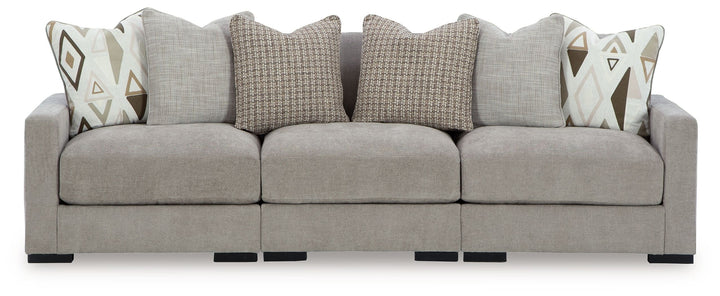 Aslan Court - 3-Piece Sofa Sectional - Pebble by Ashley Furniture product image