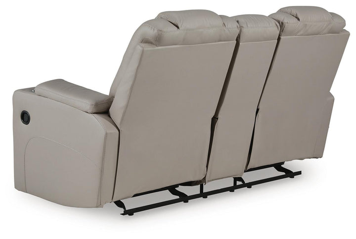 Elevate Edges Glider Reclining Loveseat with Console - Coin (5)