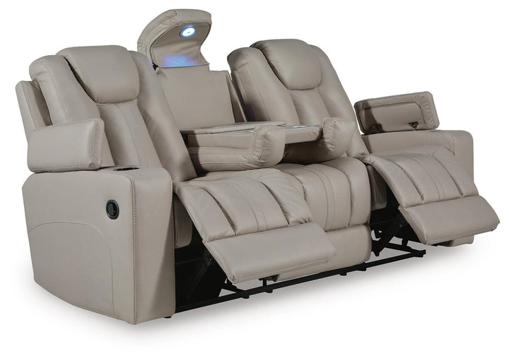 Elevate Edges Reclining Sofa with Drop Down Table - Coin (3)