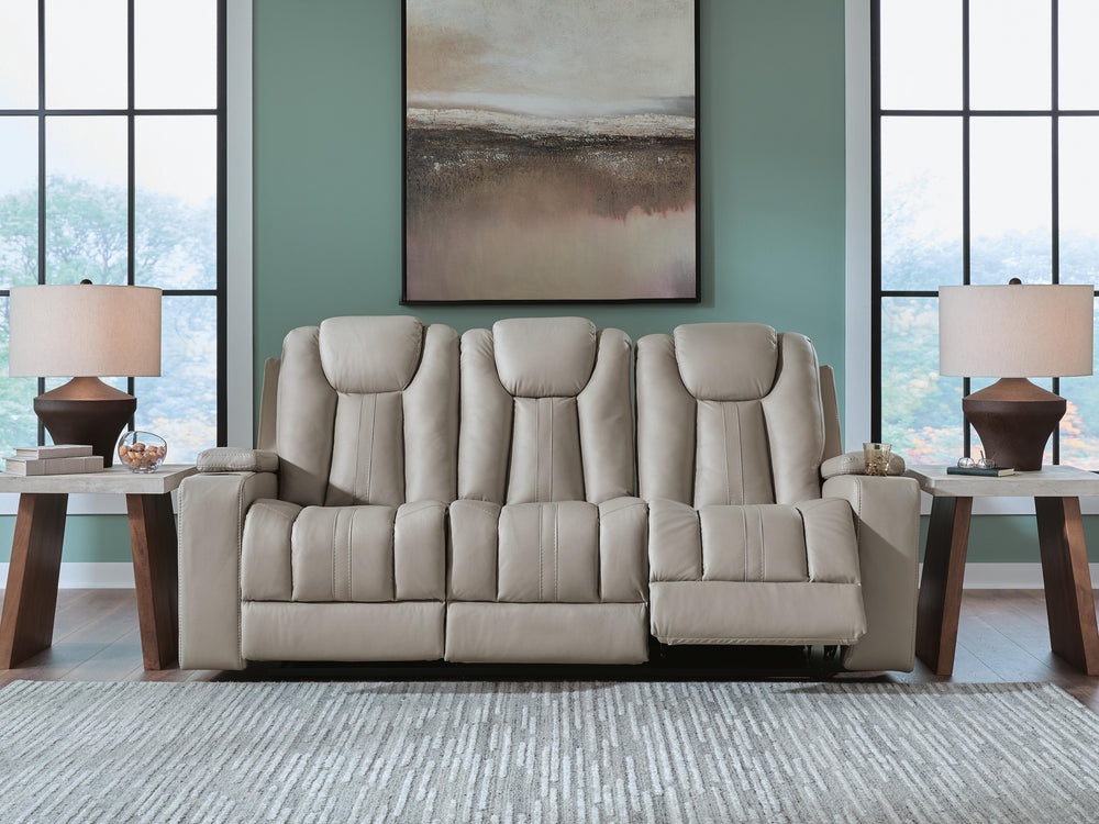Elevate Edges Reclining Sofa with Drop Down Table - Coin (2)